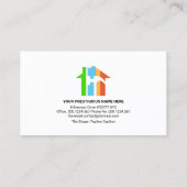 Retro Creative Gold Handyman Tools Motif Builder Visitekaartje (Achterkant)