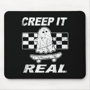 Retro Creep It Real Ghost Halloween Mannen Kinder Muismat