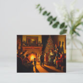 Retro Creepy Christmas Horror Briefkaart (Staand voorkant)