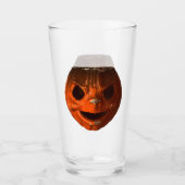 Retro Creepy Halloween pompoen gezicht Glas (Voorkant)