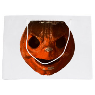 Retro Creepy Halloween  pompoen gezicht Groot Cadeauzakje