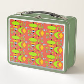 Retro Crescent Totem Shapes Metal Lunch Box (Voorkant)