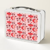 Retro Crescent Totem Shapes Metal Lunch Box (Achterkant)