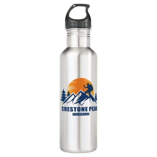 Retro Crestone Peak Hike T-shirt Waterfles (Voorkant)
