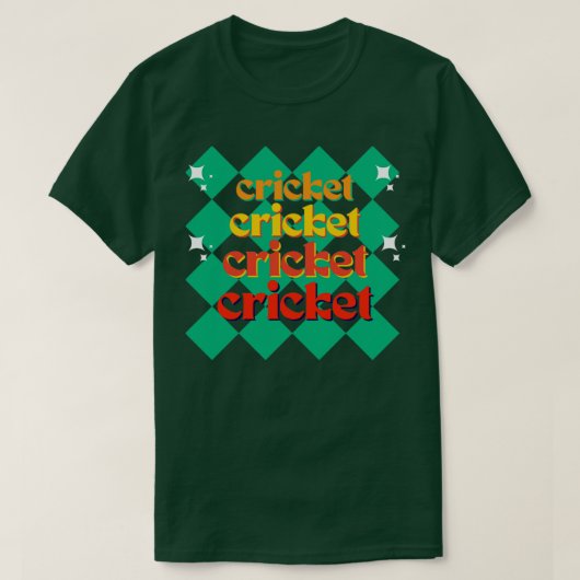 Retro Cricket T-shirt (Design voorkant)