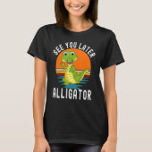 Retro Crocodile See You Later Alligator T-shirt (Voorkant)