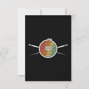 Retro Cross Stich Bedankkaart