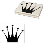 Retro Crown Silhouette Rubber Art Stamp Rubberstempel (Gestempeld)