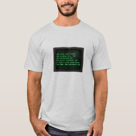 Retro CRT-monitor terminal "Installeer de Mensheid T-shirt