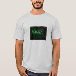 Retro CRT-monitor terminal "Installeer de Mensheid T-shirt
