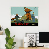 Retro Cruden Bay Scotland Golf Ad Poster (Thuiskantoor)