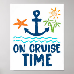 Retro Cruise Tijd Zomer Vakantie Outfits Voor W Poster