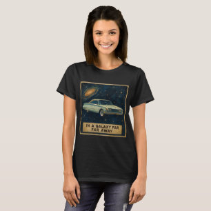 Retro Cruiser in de diepe ruimte T-shirt