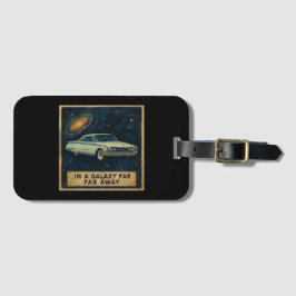 Retro Cruiser in Deep Space  Bagagelabel
