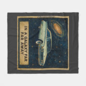 Retro Cruiser in Deep Space  Fleece Deken (Voorkant (Horizontaal))