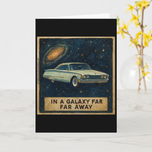 Retro Cruiser in Deep Space  Kaart (Gele Bloem)