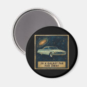 Retro Cruiser in Deep Space  Magneet (Voorkant / Achterkant)