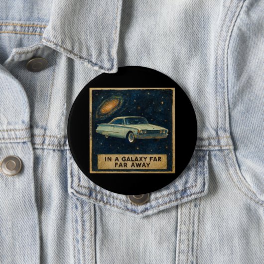 Retro Cruiser in Deep Space  Ronde Button 4,0 Cm (In situ)