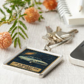 Retro Cruiser in Deep Space  Sleutelhanger (Zijkant)