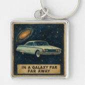 Retro Cruiser in Deep Space  Sleutelhanger (Voorkant)