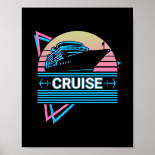Retro cruiseschip poster