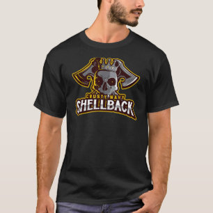 Retro Crusty Navy Shellback Defender of the Deep T-shirt