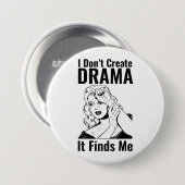 Retro Crying Woman Drama Button (Voorkant /achterkant)