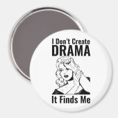 Retro Crying Woman Drama Magnet Magneet (Voorkant / Achterkant)