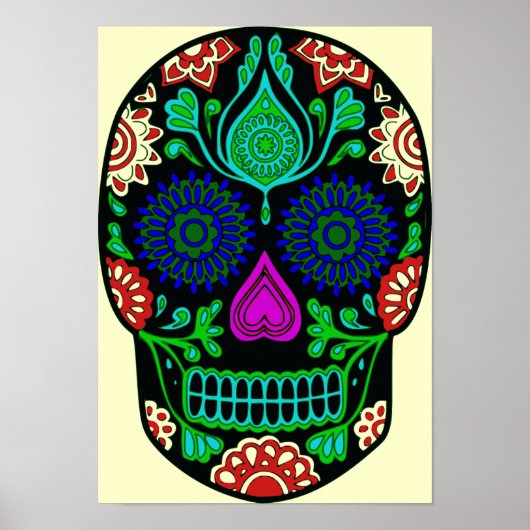 Retro Crystal Skull Poster (Voorkant)