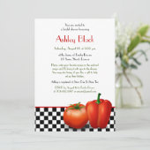 Rétro Cuisine Thème Bridal Showboat Invitation (Debout devant)