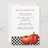 Rétro Cuisine Thème Bridal Showboat Invitation (Dos)