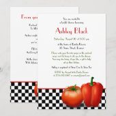 Rétro Cuisine Thème Bridal Showboat Invitation (Devant / Derrière)