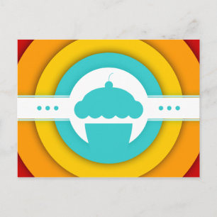 retro cupcake briefkaart