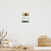 Retro Cupcake, Cakery, Cake Store Adverteren Poster (Keuken)