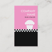 retro cupcake checkers visitekaartje (Achterkant)