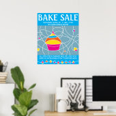 rétro CUPCAKE formes bake sale poster (Bureau à domicile)