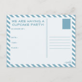 rétro CUPCAKE formes invitation de partie (Dos)