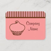 Retro Cupcake Visitekaartjes (Voorkant)