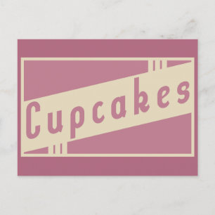retro cupcakes briefkaart