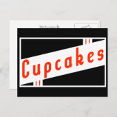 retro cupcakes briefkaart (Voorkant / Achterkant)