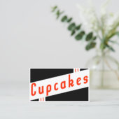 retro cupcakes klantenloyaliteit klantenkaartje (Staand voorkant)