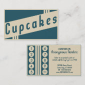 retro cupcakes krijgt één gratis kaart (Voorkant / Achterkant)
