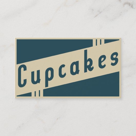 retro cupcakes krijgt één gratis kaart (Voorkant)
