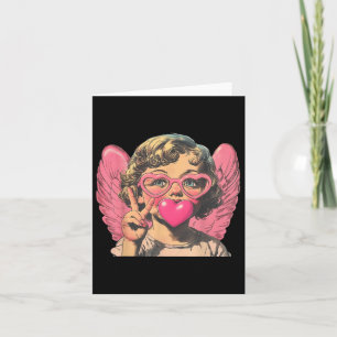 Retro Cupid Baby Blaast Bubbel Hart Valentijnsdag Kaart