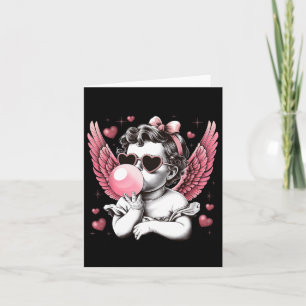 Retro Cupid Valentijnsdag Schattige Vintage Cupid Kaart
