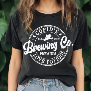 Retro Cupid's Brewing Co Liefdesdrankjes Grappig P T-shirt