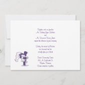 Retro Cursive Wedding-uitnodigingen Kaart (Achterkant)