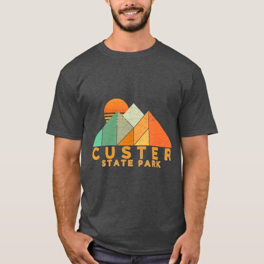 Retro  Custer State Park T-shirt (Voorkant)