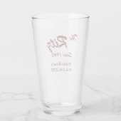 Retro Custom Business Pint Glass Glas (Achterkant)