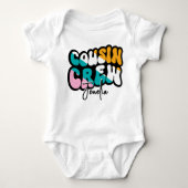 Retro Custom Cousin Crew Add your Name Romper (Voorkant)